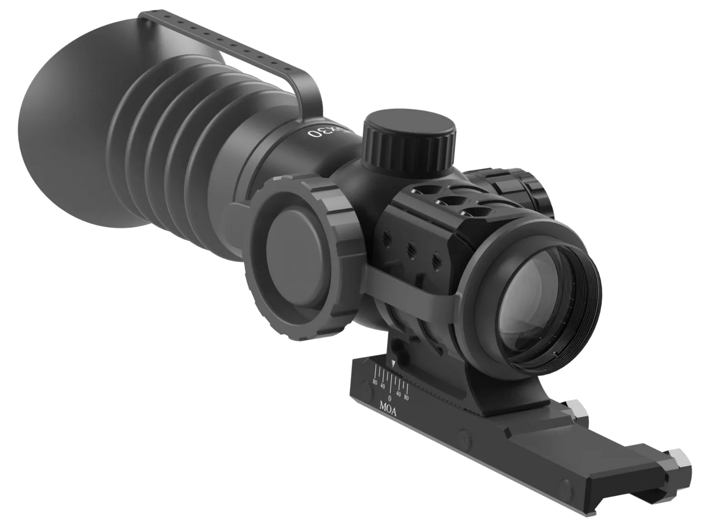 Immersive Optics 5x30 Mildot Rapid w/MOA Adjustable Mounts