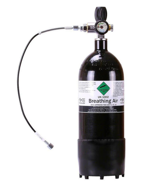 5 Ltr Steel 300BAR Airgun Charging Cylinders complete with whip